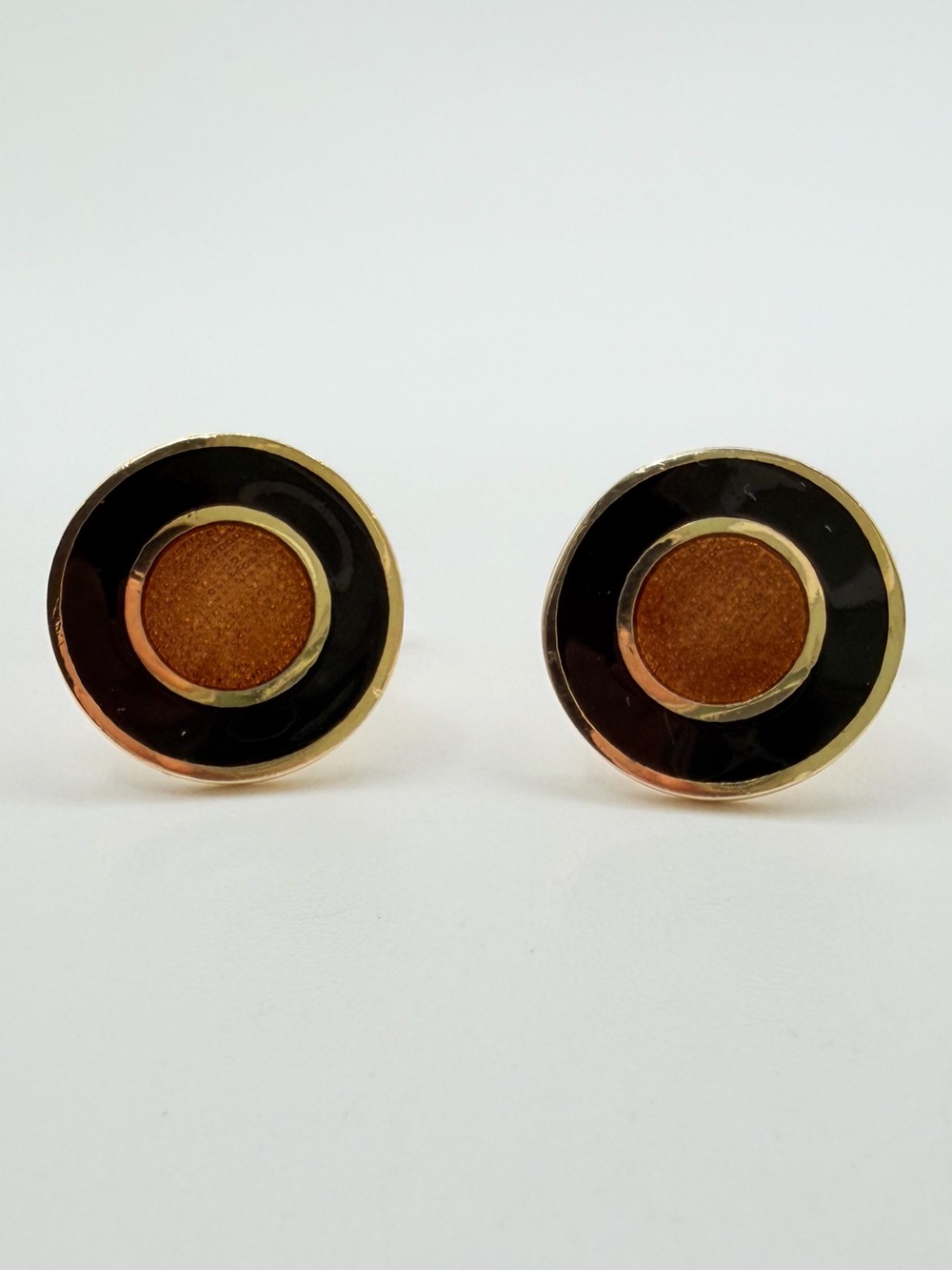 Vintage de Passillé-Sylvestre Copper & Black Cufflinks – Made in Canada
